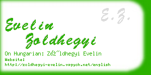 evelin zoldhegyi business card